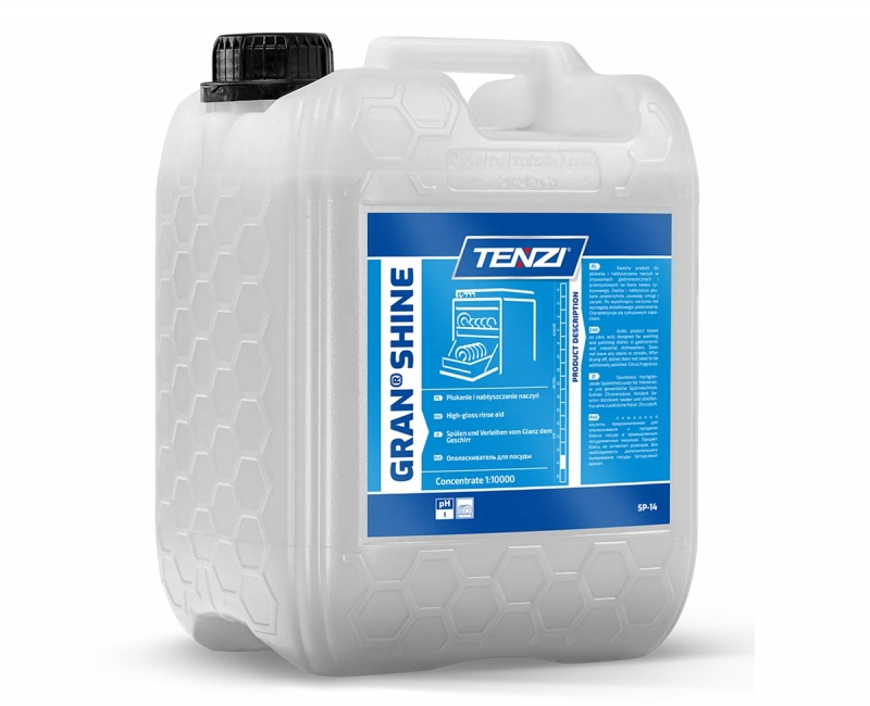 Koncentrat do nabłyszczania naczyń w zmywarkach TENZI, Gran Shine, 10l, Środki czyszczące, Artykuły higieniczne i dozowniki
