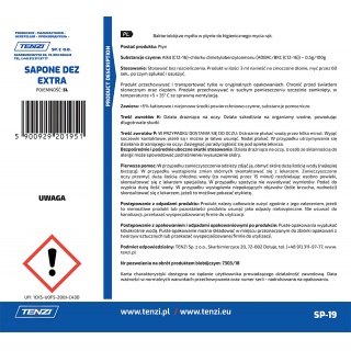 Mydło w płynie biob&oacute;jcze TENZI, bezzapachowe, Sapone Dez Extra, 5l, Mydła i dozowniki, Artykuły higieniczne i dozowniki