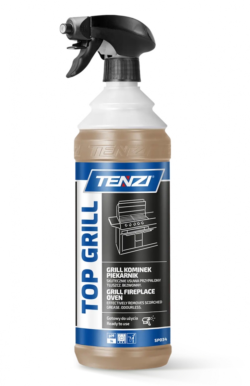 Płyn do czyszczenia przypaleń z grilli, piecyk&oacute;w i ruszt&oacute;w TENZI, Top Grill, 1l, Środki czyszczące, Artykuły higieniczne i dozowniki