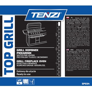 Płyn do czyszczenia przypaleń z grilli, piecyk&oacute;w i ruszt&oacute;w TENZI, Top Grill, 5l, Środki czyszczące, Artykuły higieniczne i dozowniki