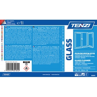 Płyn do mycia okien TENZI, Glass, 1l, Środki czyszczące, Artykuły higieniczne i dozowniki