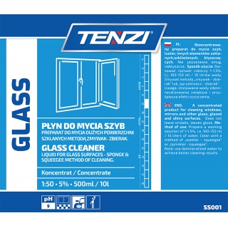 Płyn do mycia okien TENZI, Glass, 5l, Środki czyszczące, Artykuły higieniczne i dozowniki