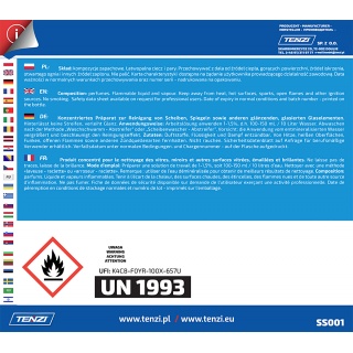 Płyn do mycia okien TENZI, Glass, 5l, Środki czyszczące, Artykuły higieniczne i dozowniki