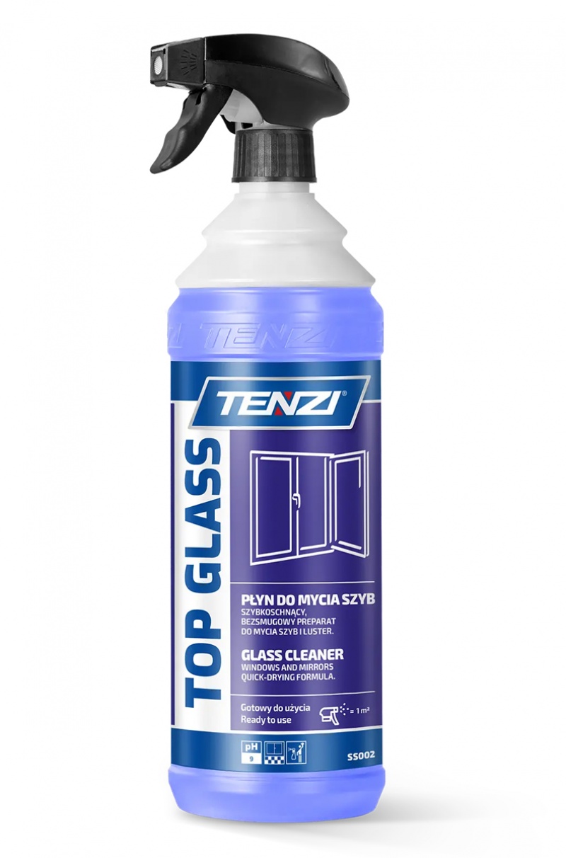 Płyn do mycia szyb i luster TENZI, Top Glass, 1l, Środki czyszczące, Artykuły higieniczne i dozowniki