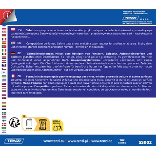 Płyn do mycia szyb i luster TENZI, Top Glass, 5l, Środki czyszczące, Artykuły higieniczne i dozowniki