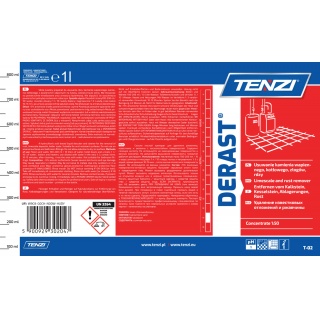 Koncentrat do usuwania ślad&oacute;w kamienia i rdzy TENZI, Derast, 1l, Środki czyszczące, Artykuły higieniczne i dozowniki