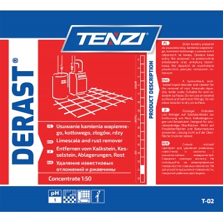 Koncentrat do usuwania ślad&oacute;w kamienia i rdzy TENZI, Derast, 10l, Środki czyszczące, Artykuły higieniczne i dozowniki