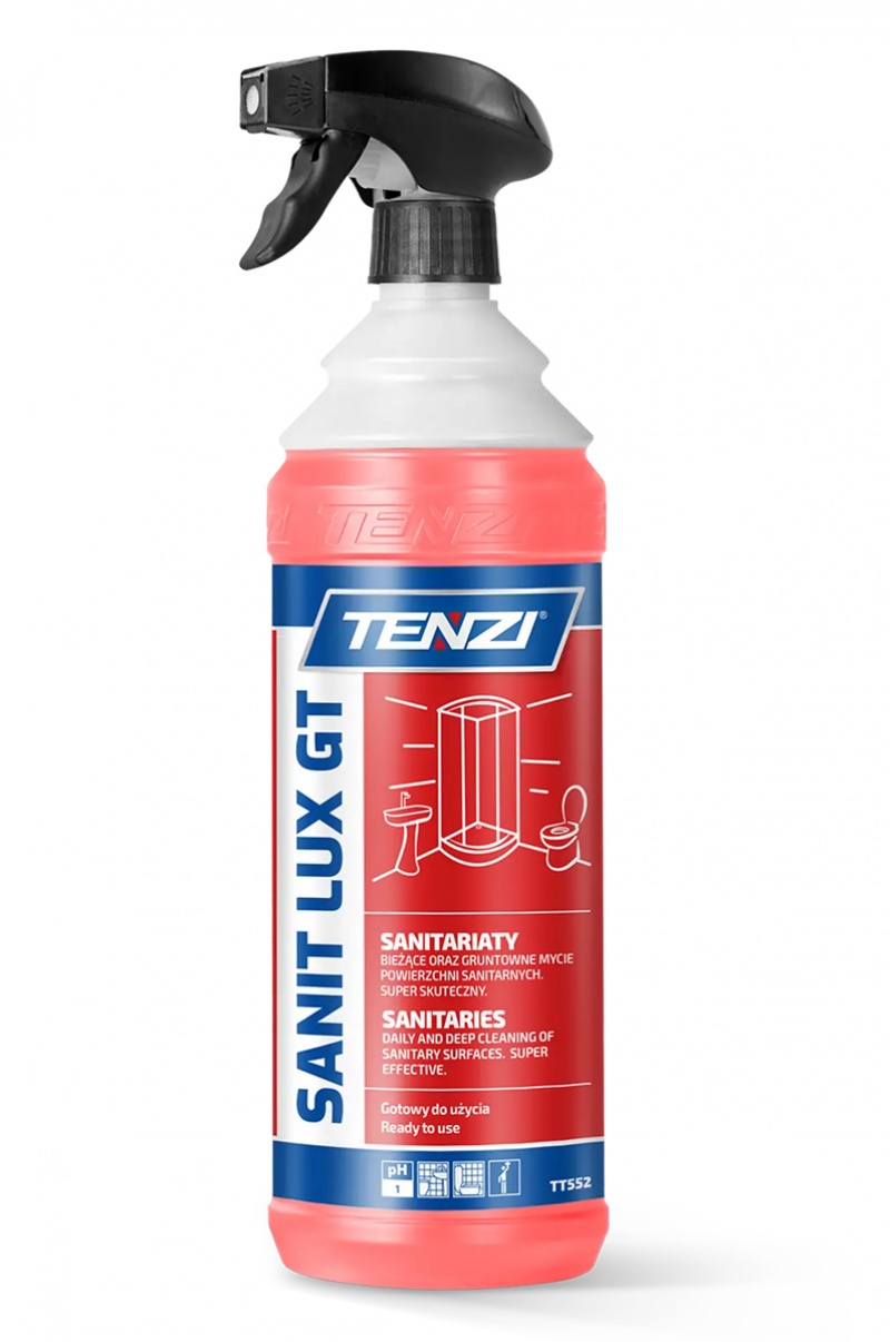 Płyn do bieżącego mycia powierzchni sanitarnych TENZI, Sanit Lux GT, 1l, Środki czyszczące, Artykuły higieniczne i dozowniki