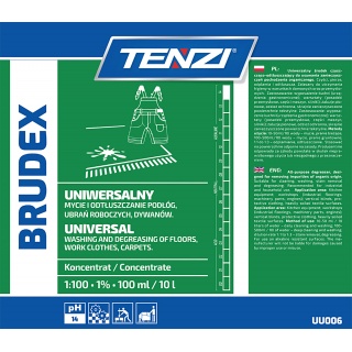 Uniwersalny płyn odtłuszczający do usuwania plam TENZI, Brudex, 10l, Środki czyszczące, Artykuły higieniczne i dozowniki