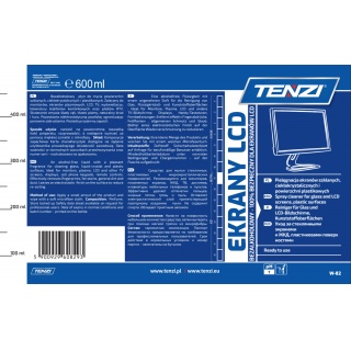 Płyn do czyszczenia ekran&oacute;w TENZI, ekrany LCD, 0,6l, Środki czyszczące, Artykuły higieniczne i dozowniki