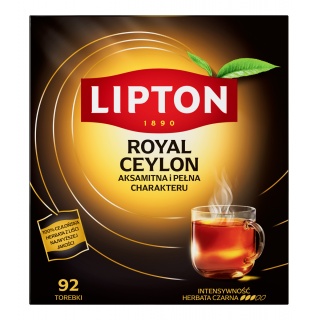 Herbata LIPTON czarna, Royal Ceylon, 92 torebki, Herbaty, Artykuły spożywcze