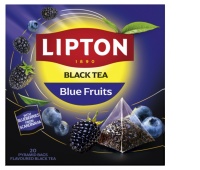 Herbata LIPTON czarna, jeżyna i bor&oacute;wka, 20 piramidek, Herbaty, Artykuły spożywcze