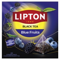 Herbata LIPTON czarna, jeżyna i bor&oacute;wka, 20 piramidek, Herbaty, Artykuły spożywcze