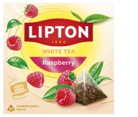Herbata LIPTON biała, malina, 20 torebek, Herbaty, Artykuły spożywcze