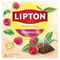 Herbata LIPTON biała, malina, 20 torebek, Herbaty, Artykuły spożywcze