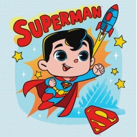 Paint by numbers IDEYKA, 25x25 cm, Superman: Flight to the Stars, 1 pc