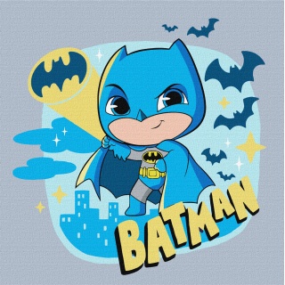 Malowanie po numerach IDEYKA, 25x25 cm, Batman: Bohater Ciemności, 1 szt., Produkty kreatywne, Artykuły szkolne