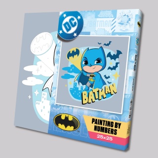 Malowanie po numerach IDEYKA, 25x25 cm, Batman: Bohater Ciemności, 1 szt., Produkty kreatywne, Artykuły szkolne