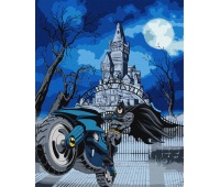 Paint by numbers IDEYKA, 40x50 cm, metallic, Batman: Batcycle, 1 pc