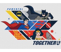 Paint by numbers IDEYKA, 30x40 cm, Super Friends: Powerful Together, 1 pc