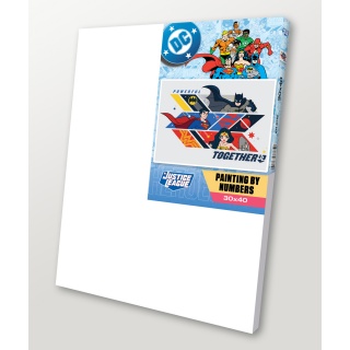 Malowanie po numerach IDEYKA, 30x40 cm, Super Friends: Powerful Together, 1 szt., Produkty kreatywne, Artykuły szkolne