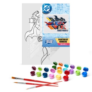 Malowanie po numerach IDEYKA, 30x40 cm, Super Friends: Powerful Together, 1 szt., Produkty kreatywne, Artykuły szkolne
