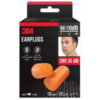 Earplugs 3M (1100), conical, 30 pairs, orange