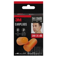 Earplugs 3M (1100C4), conical, 4 pairs + case, orange
