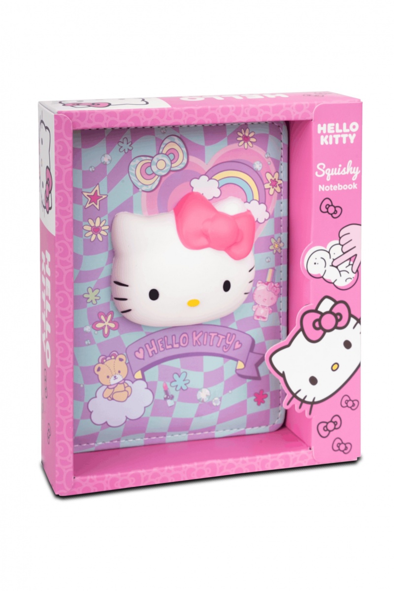 NOTES B6 100K.SQUISHY 3D WZ&Oacute;R 2 PINK HELLO KITTY, Notesy szkolne, Zeszyty i bloki