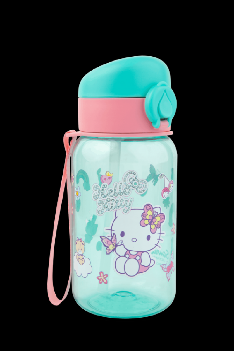 BIDON HUGO 500ml.LIGHT BLUE PINK 1 HELLO KITTY, Bidony, Bidony i śniadani&oacute;wki