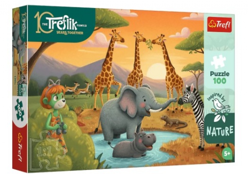 PUZZLE 100 - Inspired By Nature - Wesoła fera..., 100 element&oacute;w, Puzzle