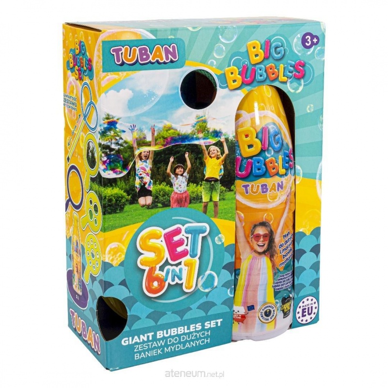 BAŃKI ZESTAW BOX DUŻYCH BANIEK 6W1, Bańki i akcesoria do baniek, Zabawki