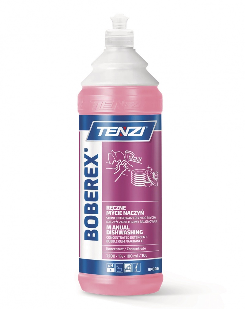 Płyn do mycia naczyń TENZI, zapach gumy balonowej, Boberex, 1l, Promocje, ~ Nagrody