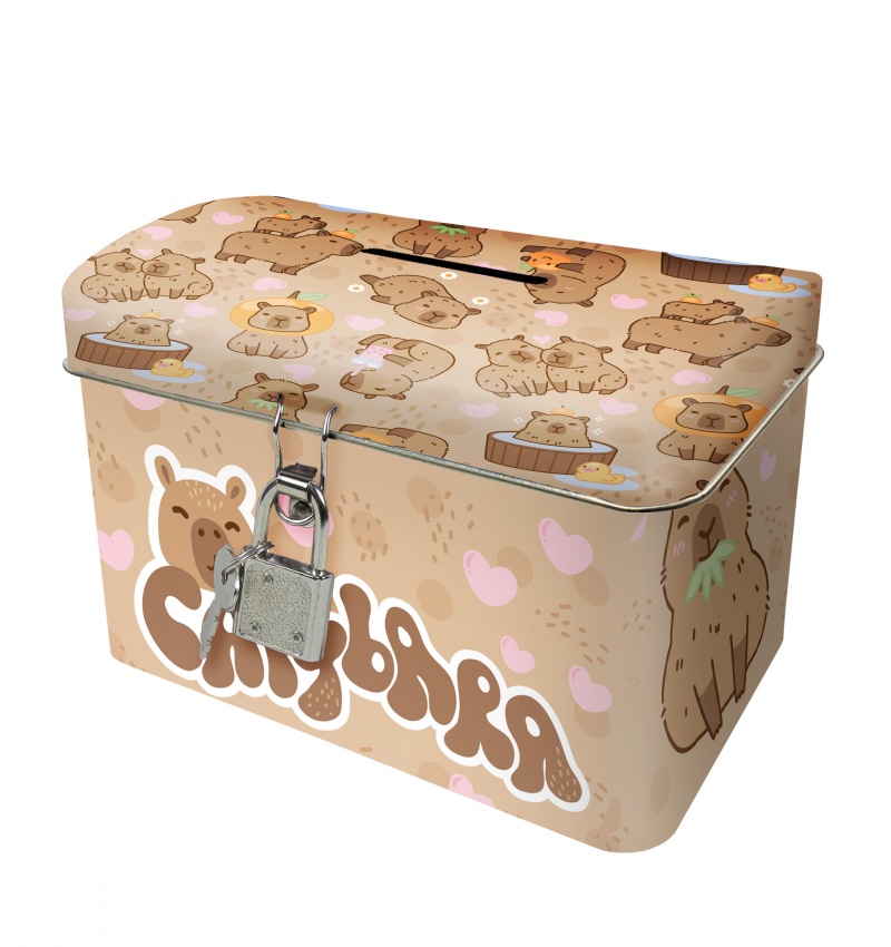 SKARBONKA Z KŁ&Oacute;DKĄ KUFEREK A KAPIBARA 10, Skarbonki, Zabawki