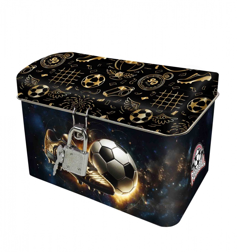 SKARBONKA Z KŁ&Oacute;DKĄ KUFEREK A PIŁKA 21, Skarbonki, Zabawki