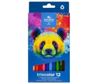 KIN KREDKI TRIOCOLOR 3142 12 KOLOR&Oacute;W 9 MM NIEDŹWIE, Kredki oł&oacute;wkowe, Plastyka