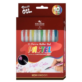 KIN DŁUGOPISY ŻELOWE KPL. 10 SZT. PASTEL NAGP-10P, Długopisy żelowe, Art. do pisania i korygowania