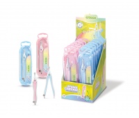 CYRKIEL SZKOLNY CRICCO Z GRAFITAMI PASTEL ETUI