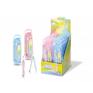 CYRKIEL SZKOLNY CRICCO Z GRAFITAMI PASTEL ETUI, Cyrkle, Art. kreślarskie