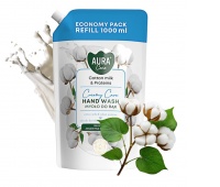 MYDŁO AURA W PŁYNIE 1L.ZAPAS BAWEŁNA/PROTEINY