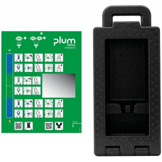 Stacja do płukania oka PLUM iBox 1, pusta, czarna, Apteczki, Ochrona indywidualna