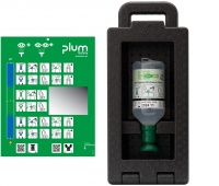 Zestaw do płukania oka PLUM iBox 1, z płynem 0,9%, 500 ml, czarny, Apteczki, Ochrona indywidualna