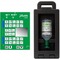 Zestaw do płukania oka PLUM iBox 1, z płynem 0,9%, 500 ml, czarny