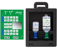 Zestaw do płukania oka PLUM iBox 2, z płynami 0,9% 500ml + 4,9% 200ml, czarny, Apteczki, Ochrona indywidualna