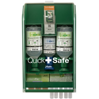 Apteczka ścienna PLUM QuickSafe Basic, z wyposażeniem, Apteczki, Ochrona indywidualna