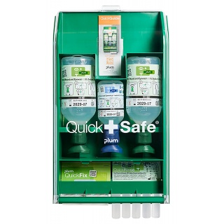 Apteczka ścienna PLUM QuickSafe Basic, z wyposażeniem, Apteczki, Ochrona indywidualna
