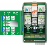 Wall-mounted first aid kit PLUM QuickSafe Complete, with equipment
