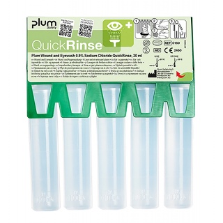 Ampułki do płukania oczu PLUM QuickRinse, 5x20ml, Apteczki, Ochrona indywidualna