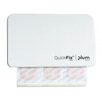 Dozownik PLUM QuickFix Uno, z wkładem plastr&oacute;w elastycznych 45 szt., biały