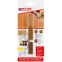 Wooden floor repair wax kit E-8902 EDDING, 3 pcs, blister, oak